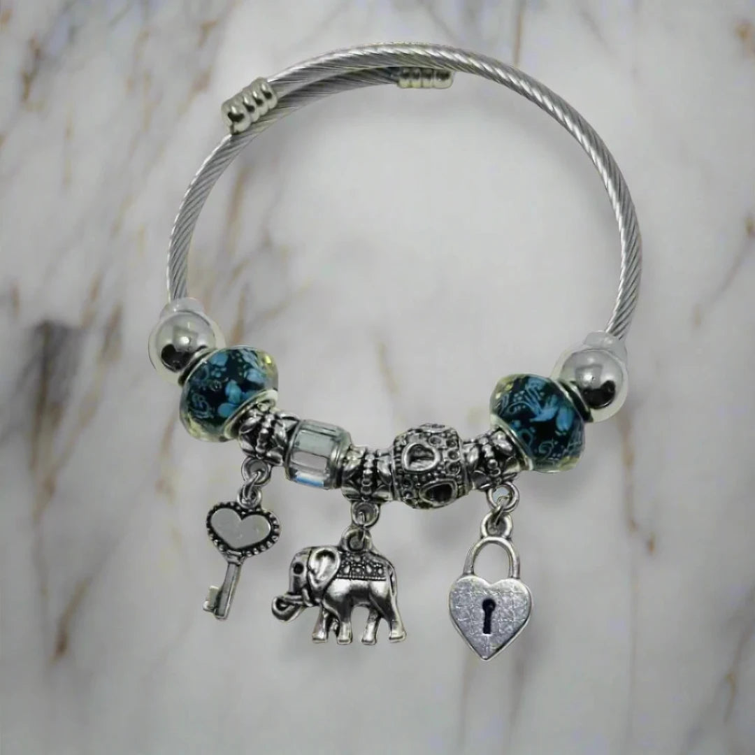 Buy_German_silver_Charm_Bracelet_blue color