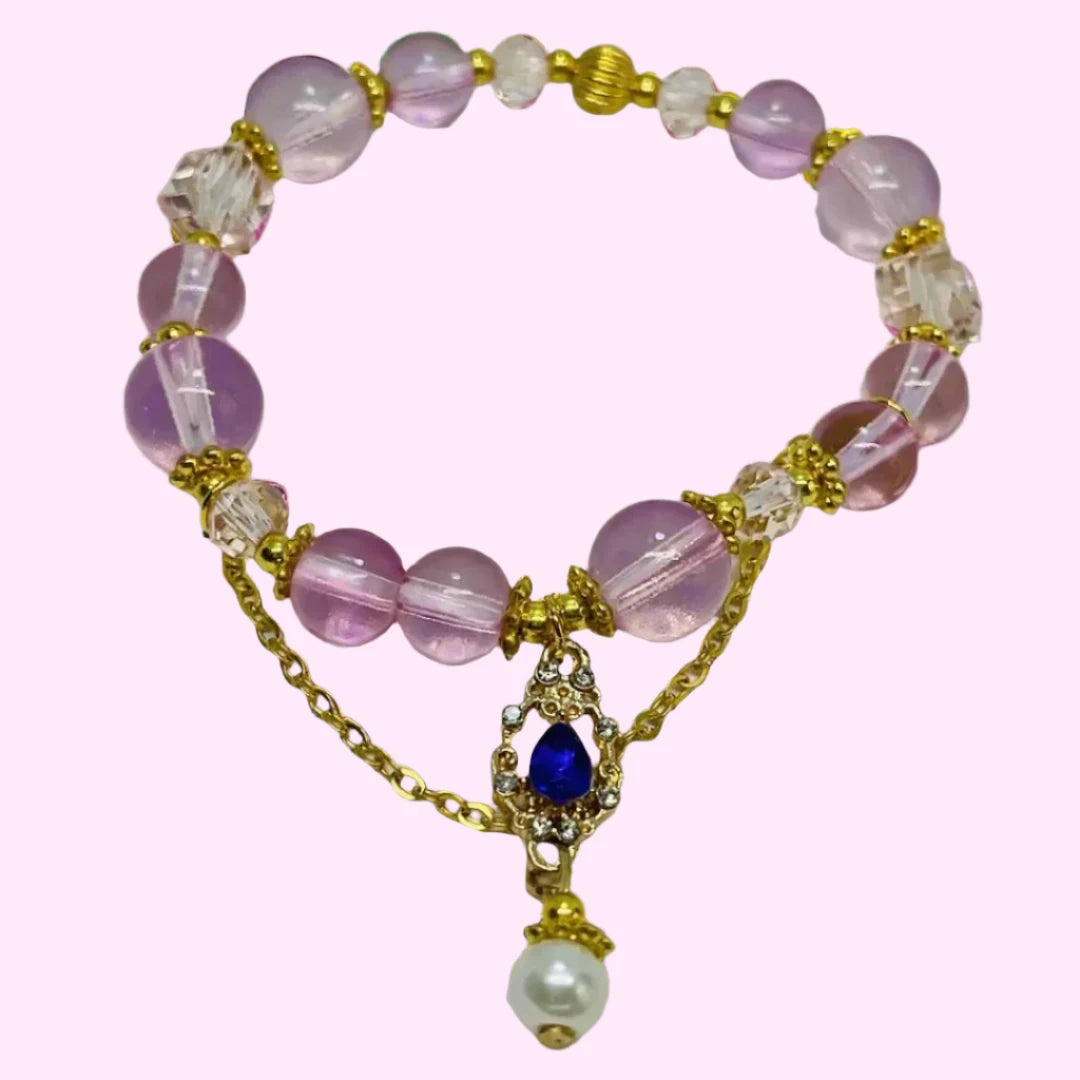 Buy lilac Beads Bracelets with Charms