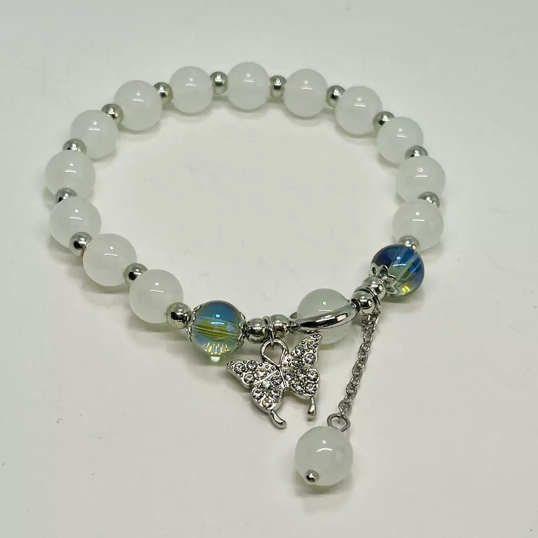Buy pearl white Beads Bracelets with Charms