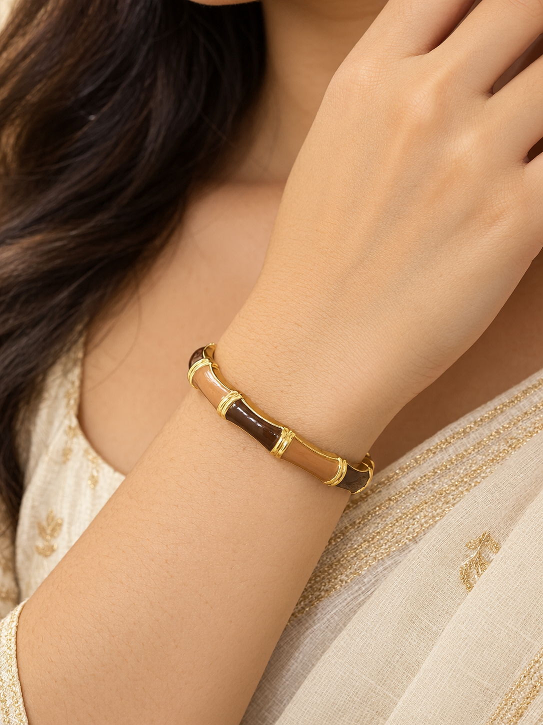 Gold-Plated Zirconia Bangle Bracelet for Women 18K Gold Plated Luxury bangle