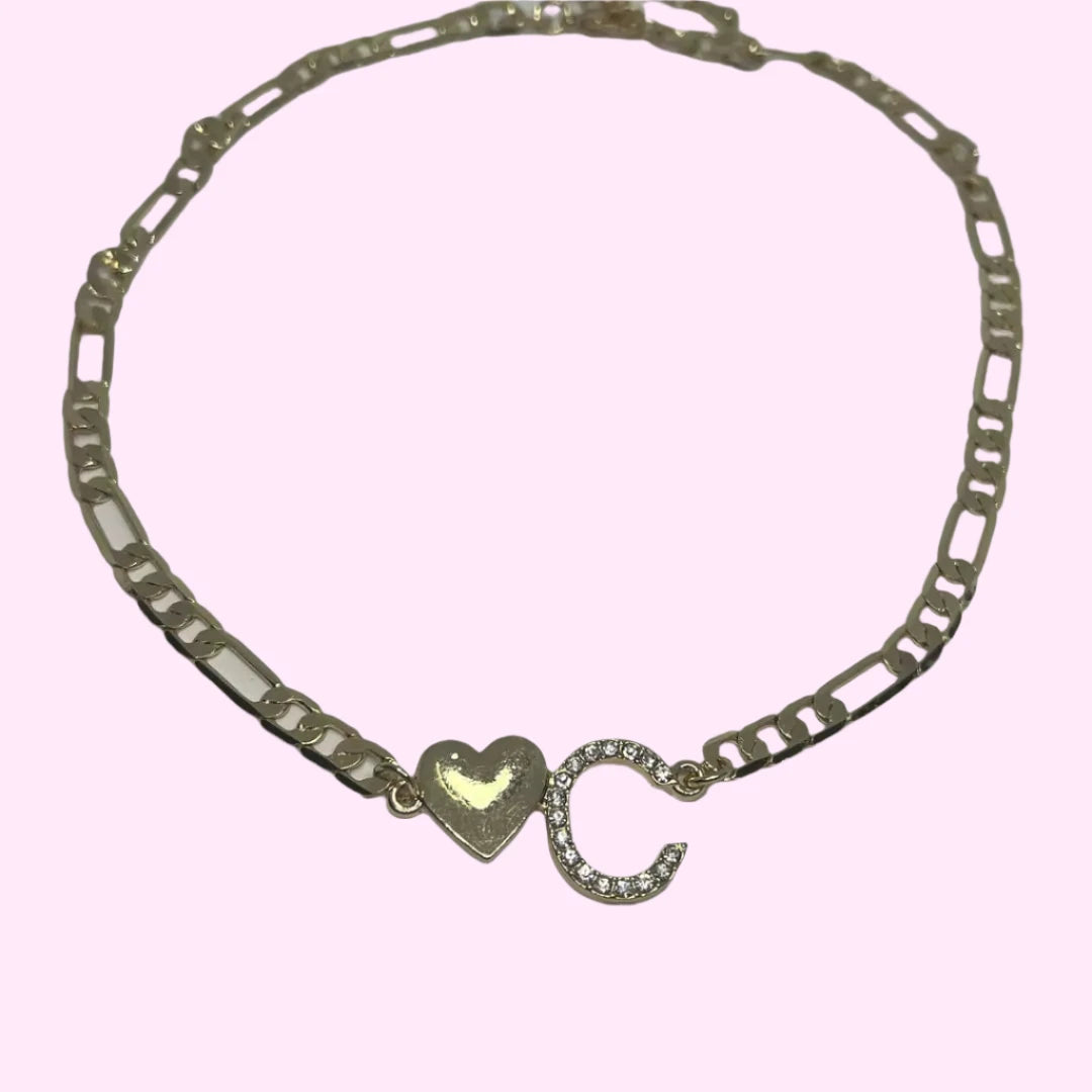 Ledesara 10k golden plated choker with Alphabets
