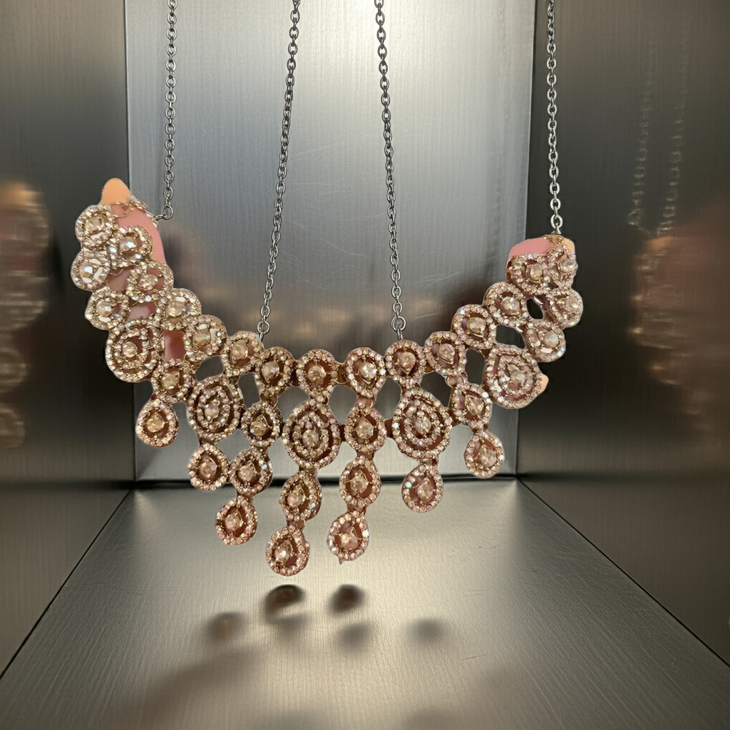 Moissanite Gold Plated Necklace