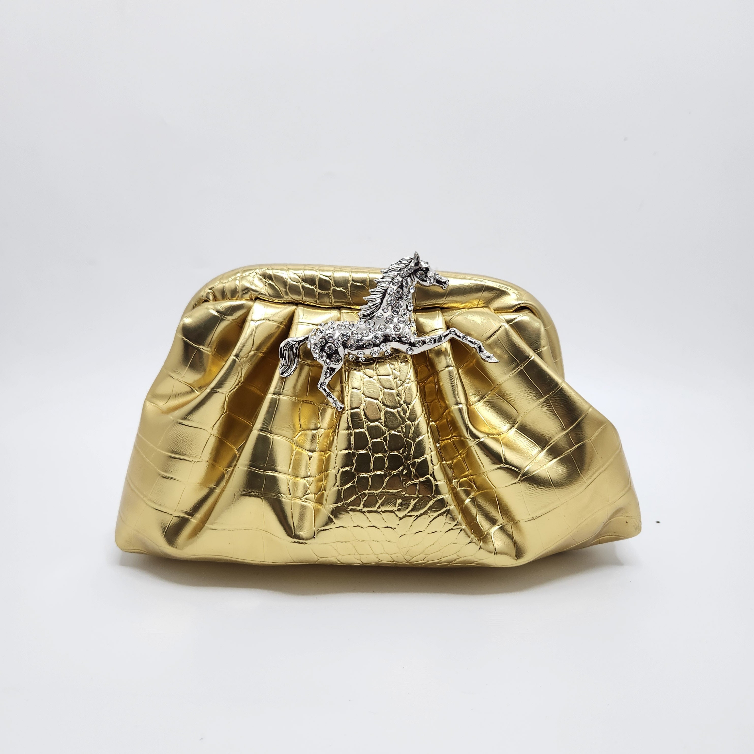 Golden Stallion Cloud Clutch