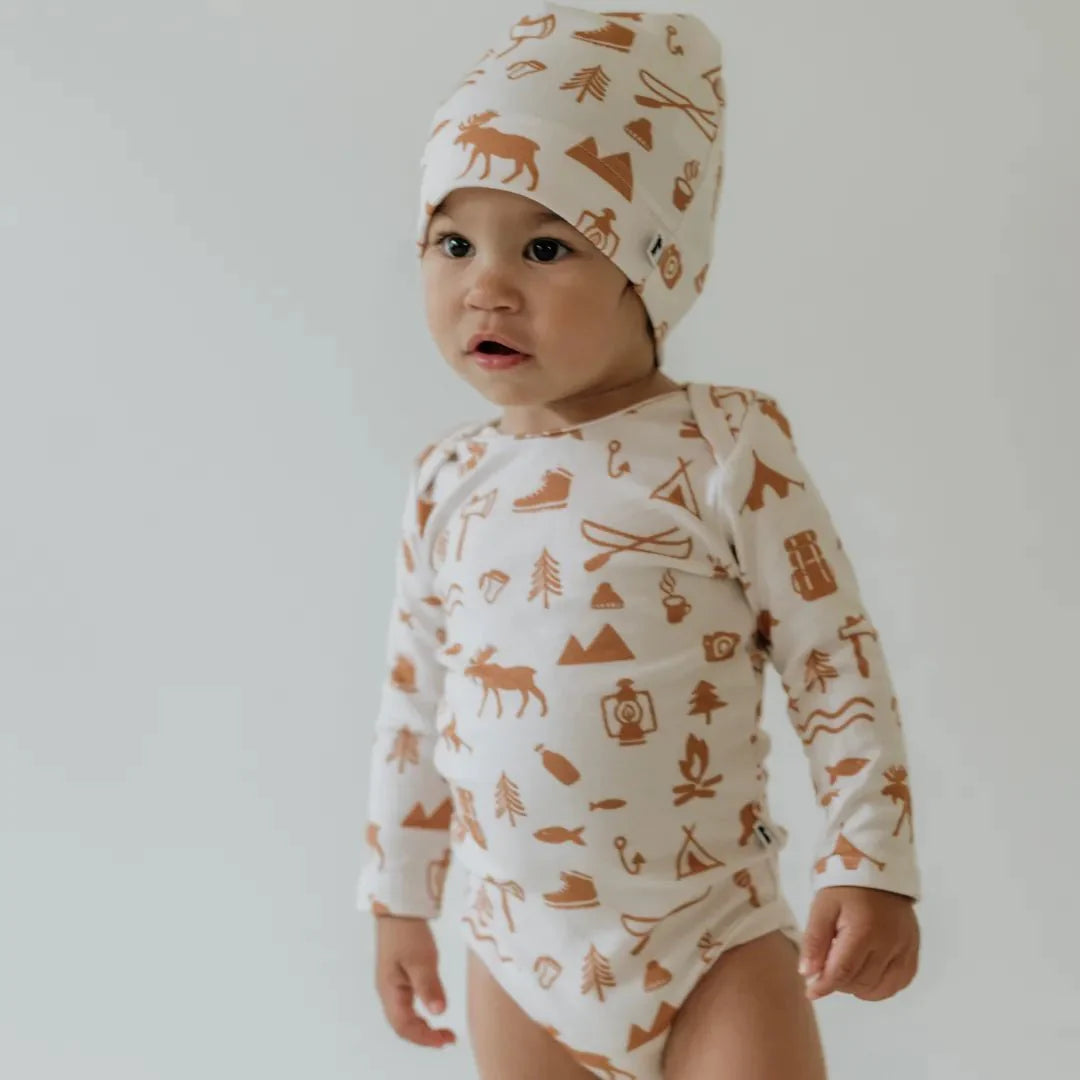 Baby Long-Sleeve Bamboo Onesie | Prints