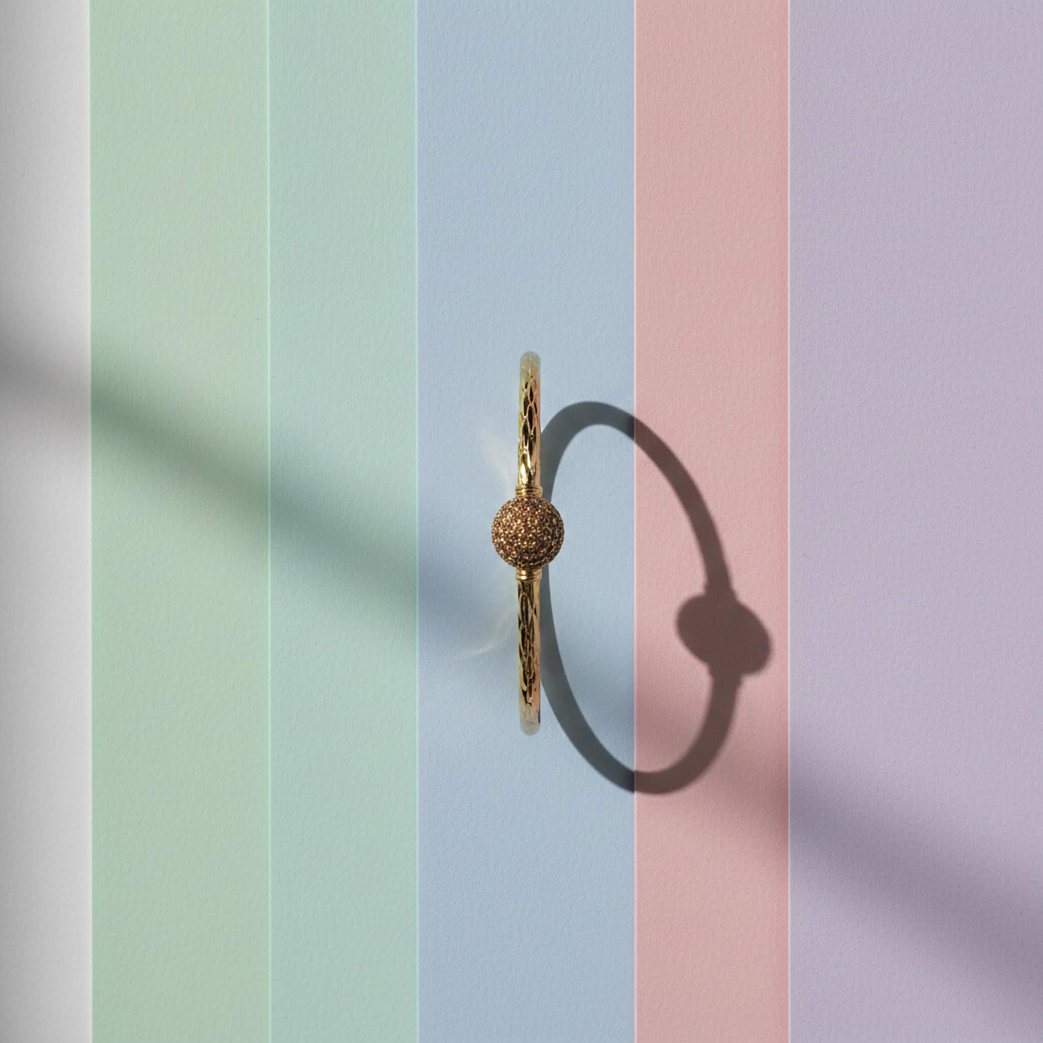 Regal Orbit Gold Bracelet | 18K Gold Plated Charm Bangle