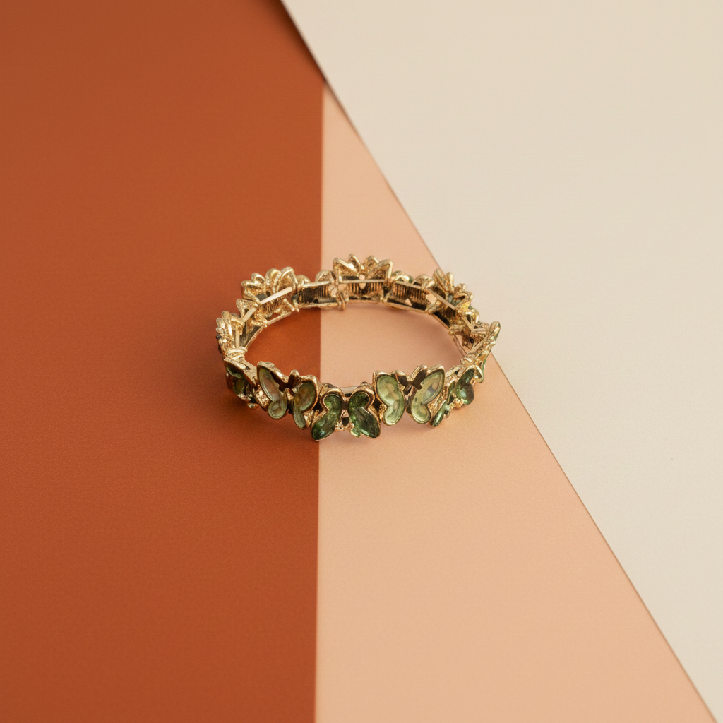 Floral Majesty Gold Bangle