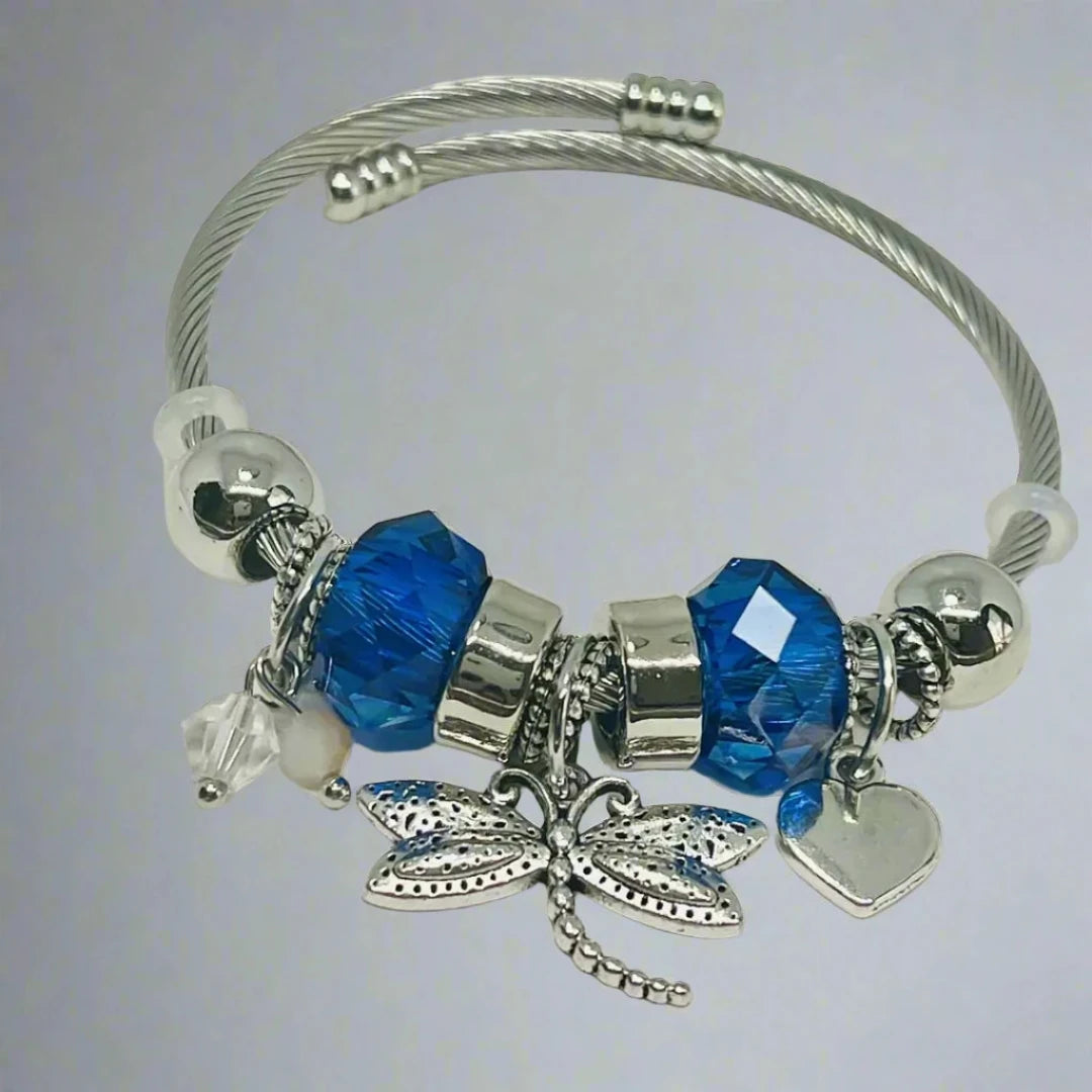 shop German silver Charm Bracelet purple