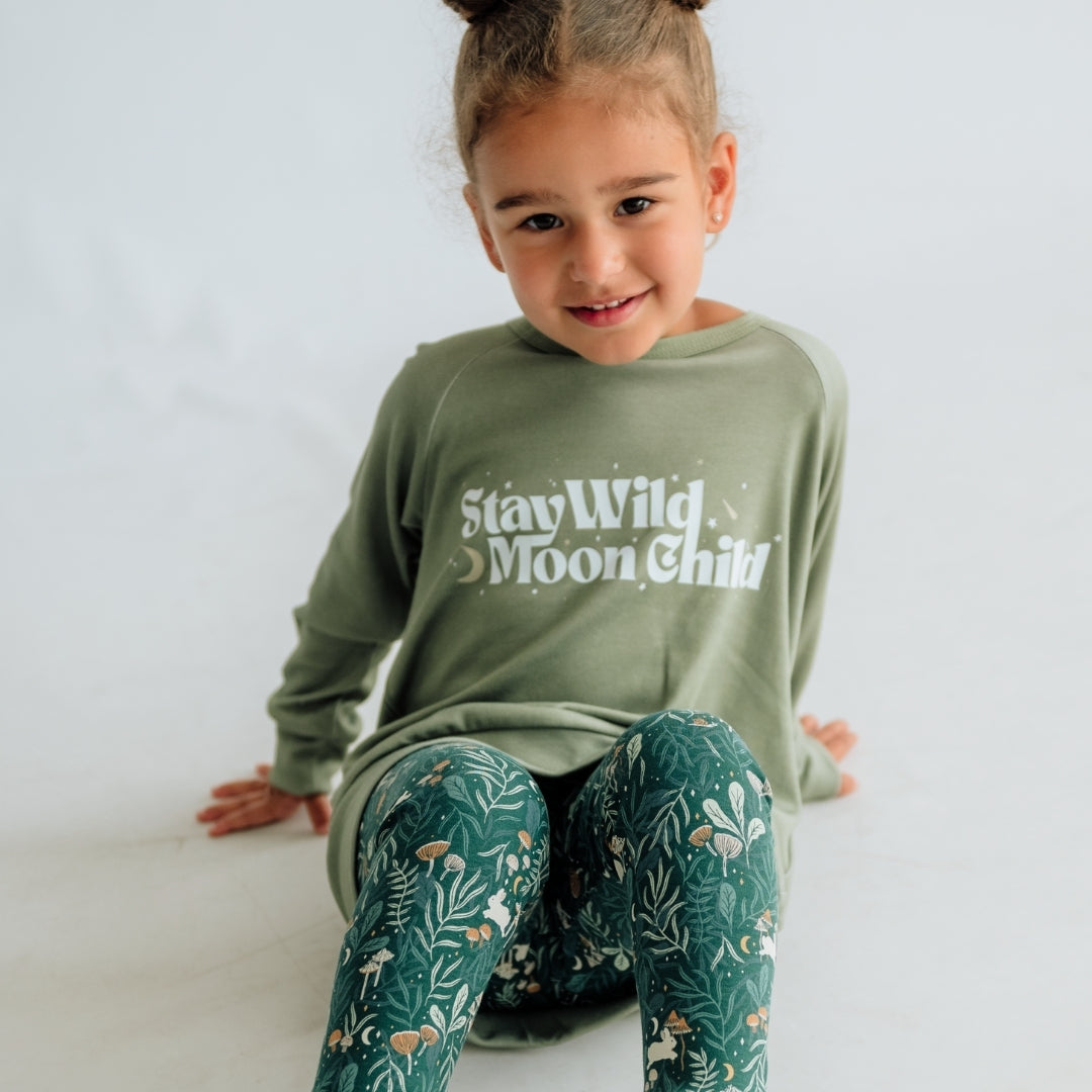 Baby/Kids Graphic Bamboo Raglan Sleeve Pullover