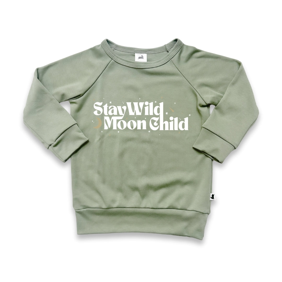 Baby/Kids Graphic Bamboo Raglan Sleeve Pullover