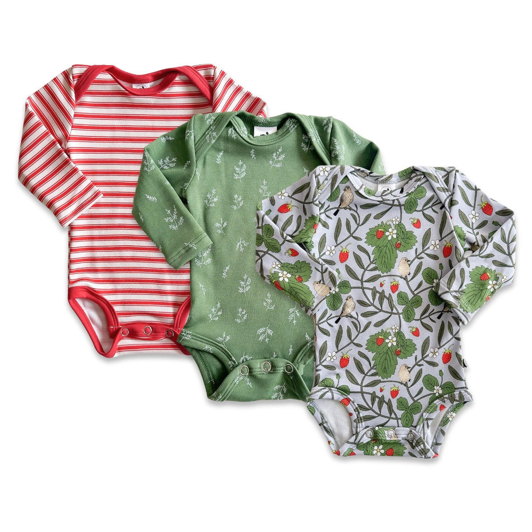 Baby Long-Sleeve Bamboo Onesie | Prints