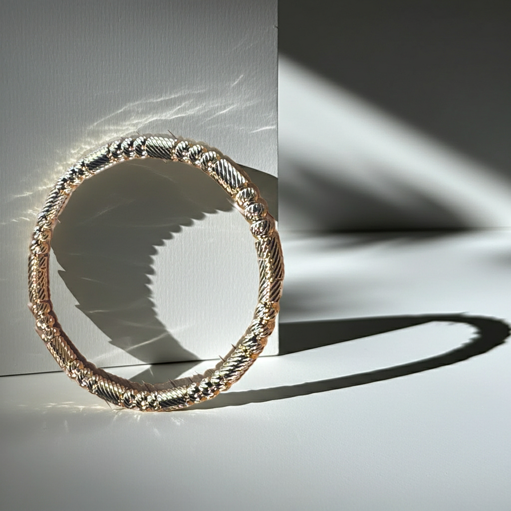 All Gold Bead Bangle| 18K Gold Plated Anti Tarnish Bangle