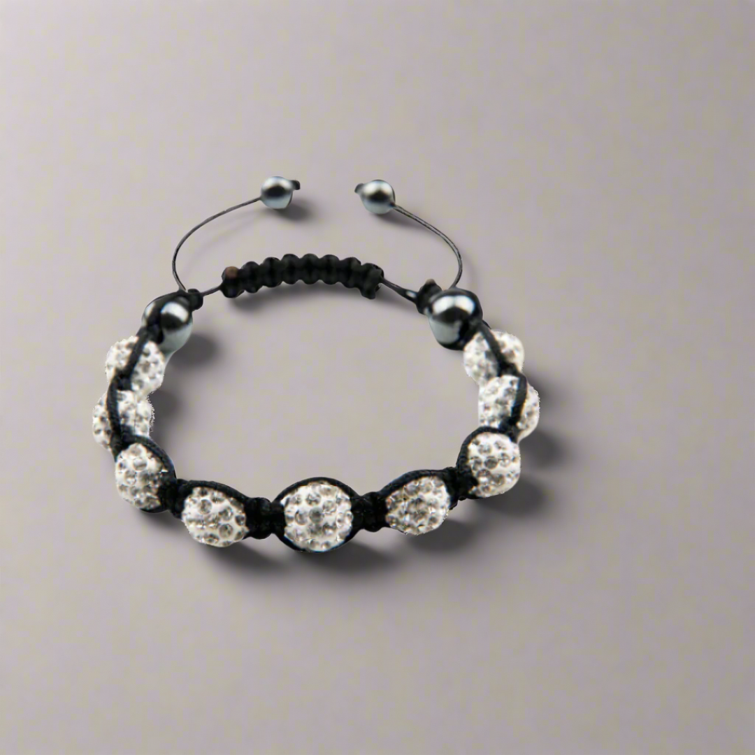 Handmade Fashion jewelry White pearl threaded bracelet Acrylic White