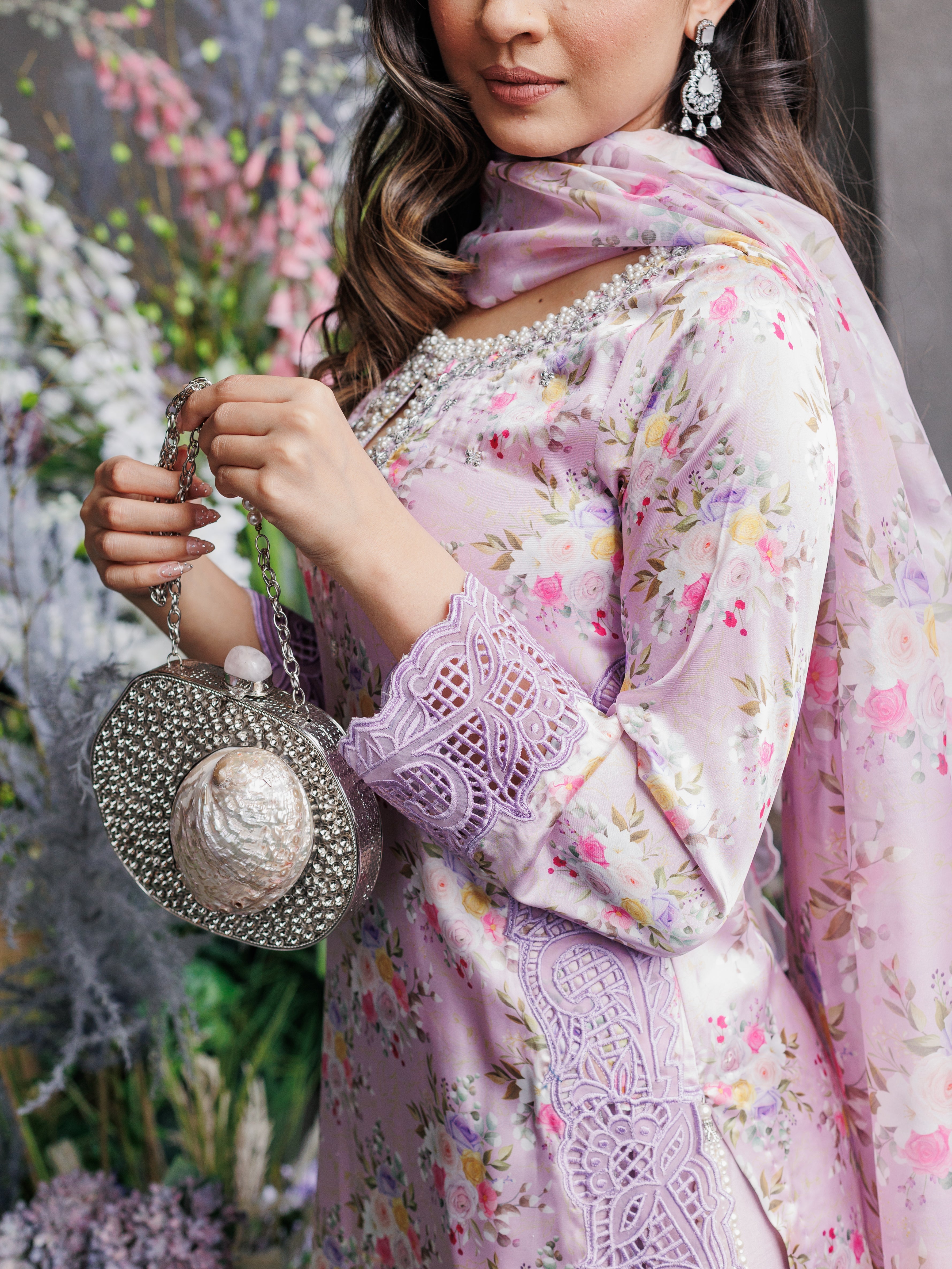 The MYRTLE Silver Clutch