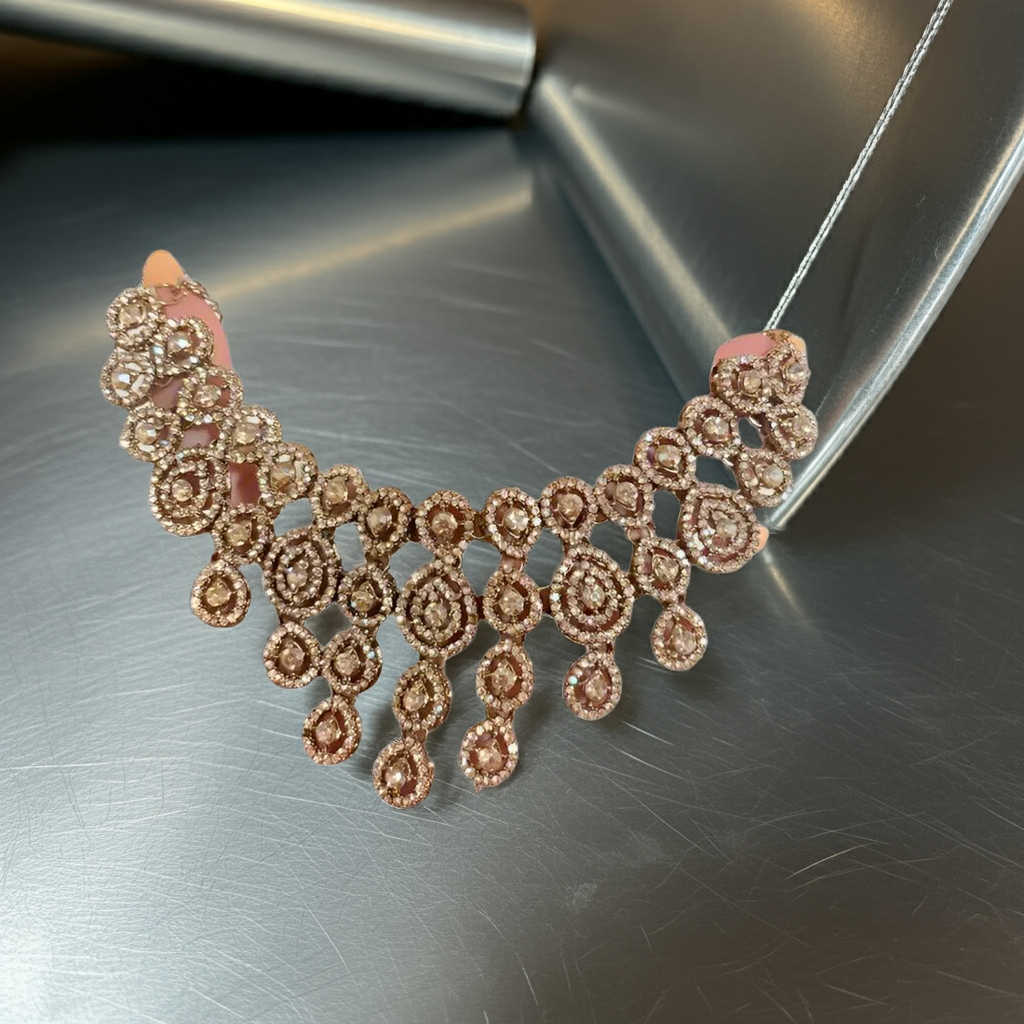 Moissanite Gold Plated Necklace