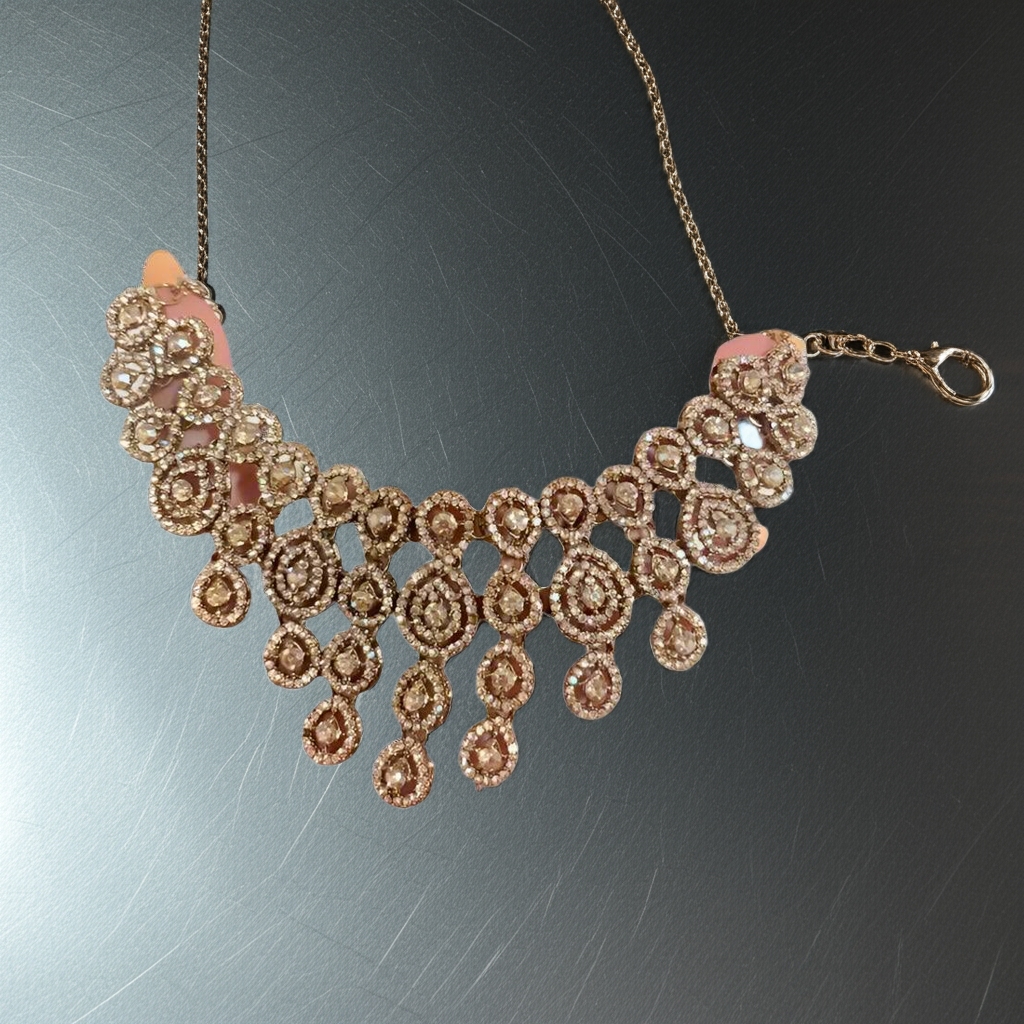 Moissanite Gold Plated Necklace