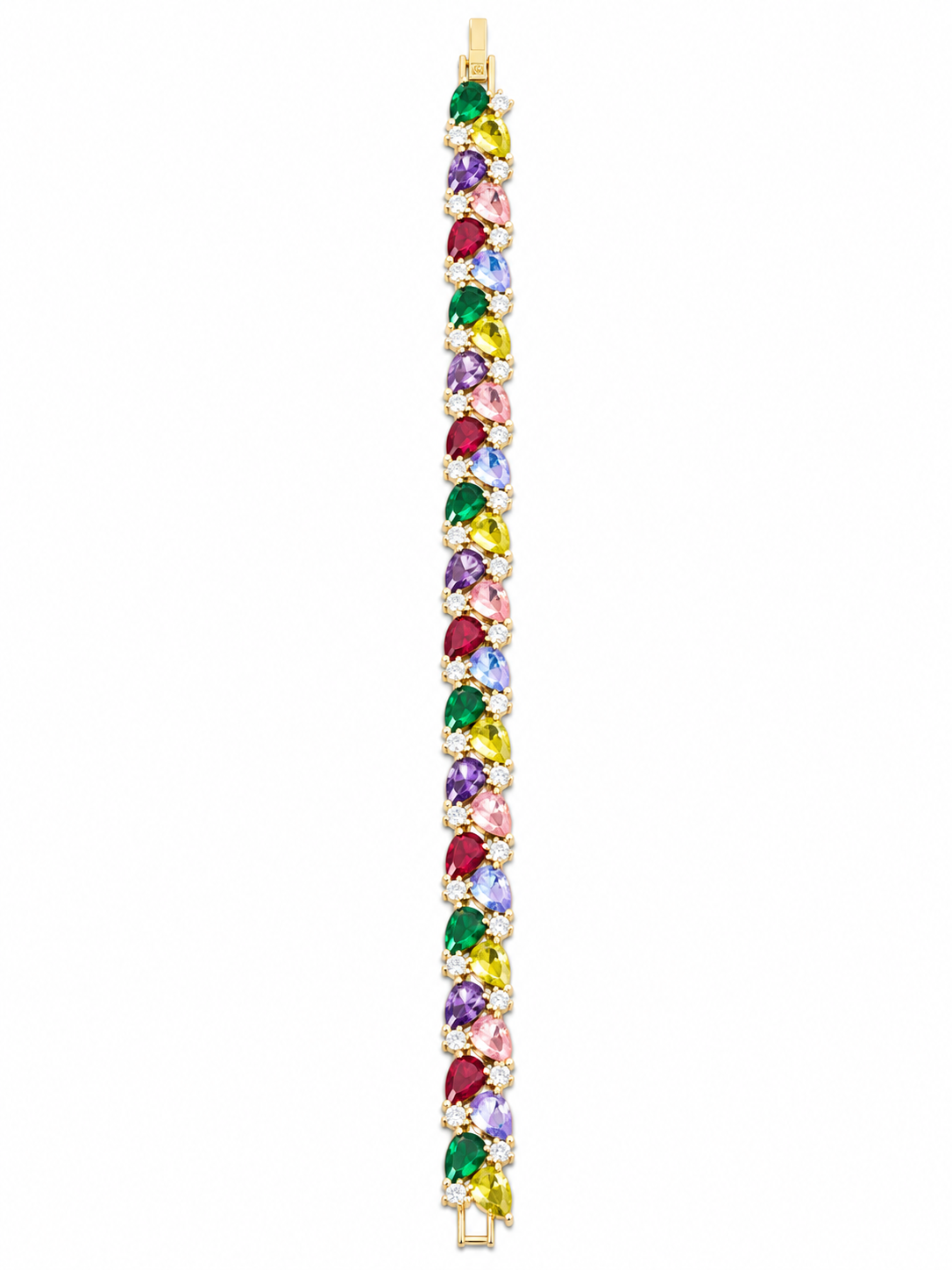 Elegant Cubic Zirconia Statement Bracelet| 18K Gold Plated Luxury