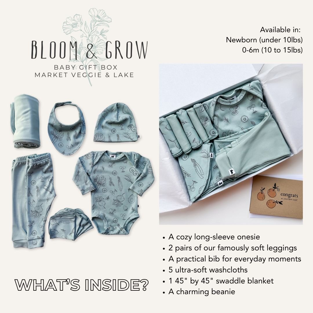 Bamboo Baby Capsule Gift Box - Market Veggie & Lake