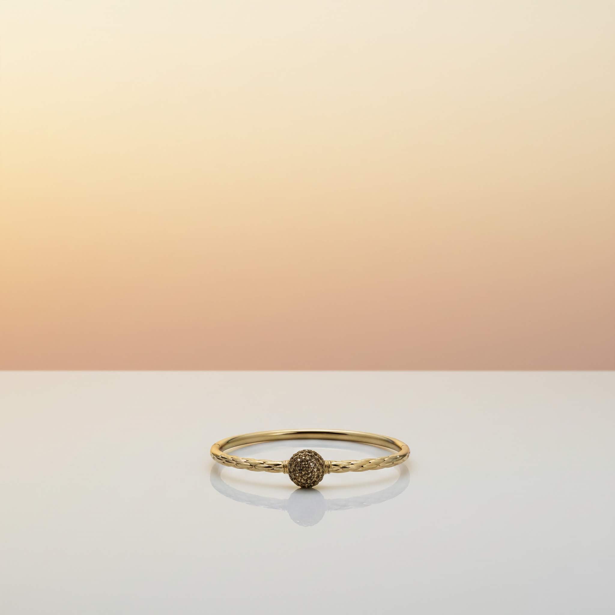 Regal Orbit Gold Bracelet | 18K Gold Plated Charm Bangle