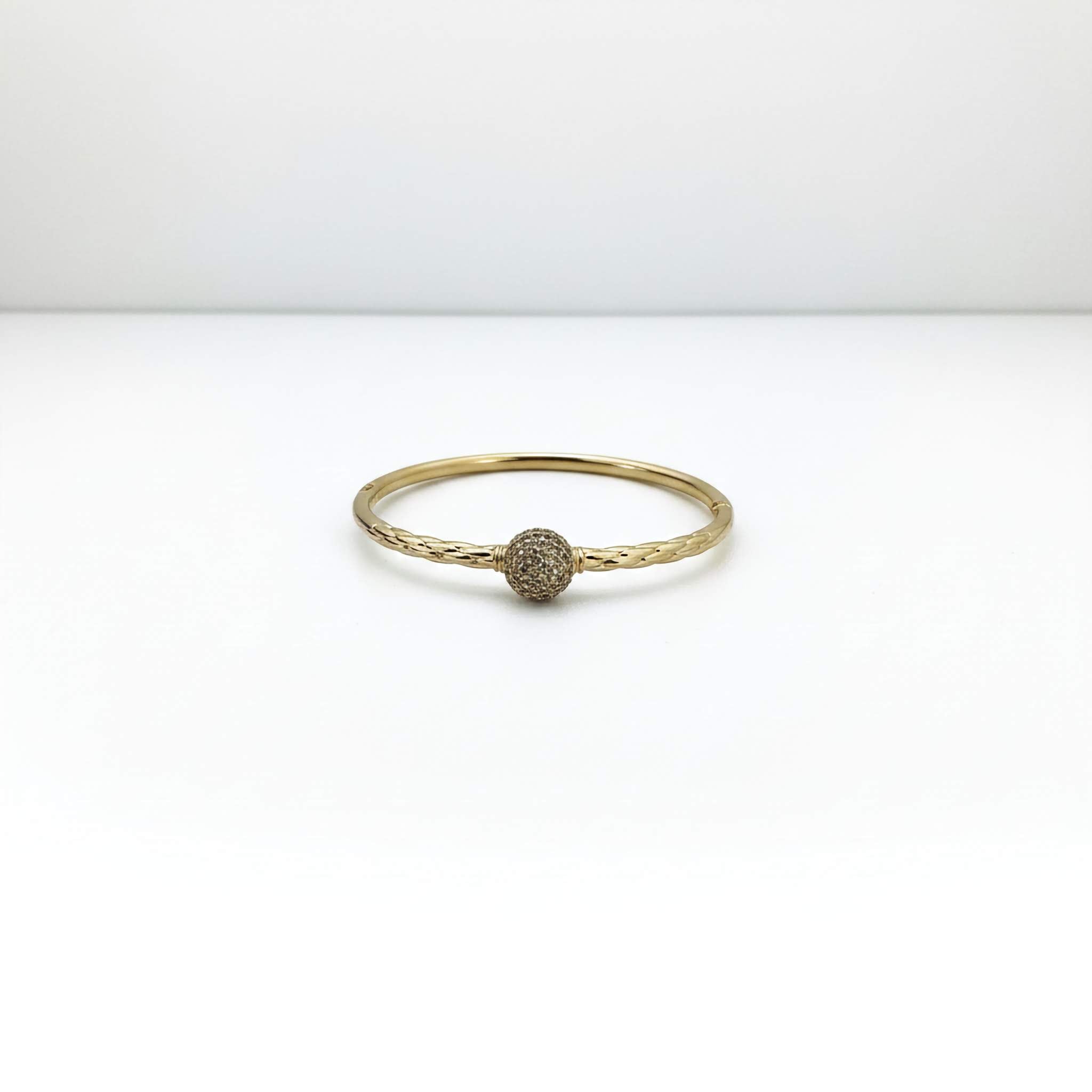 Regal Orbit Gold Bracelet | 18K Gold Plated Charm Bangle