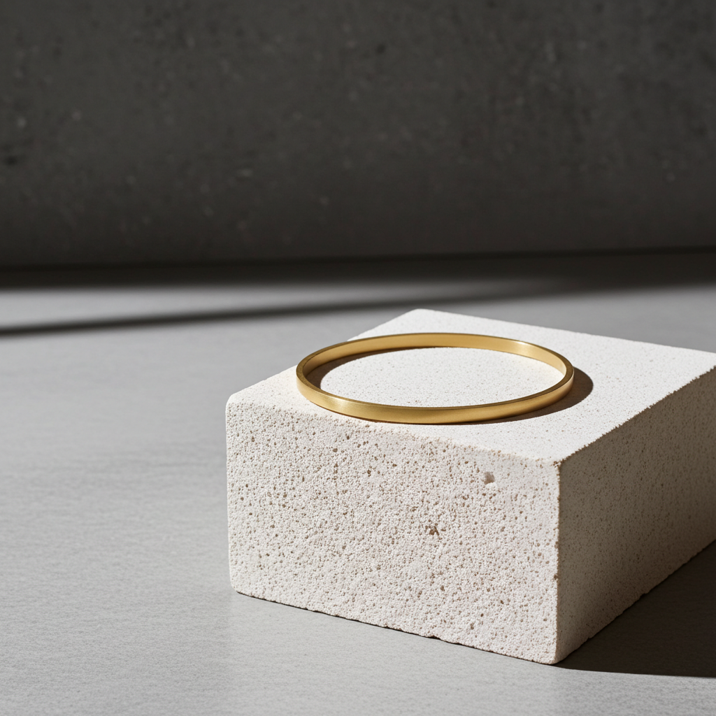 Sleek Gold Matte Finish Bangle| 18K Gold Plated Anti Tarnish Bangle