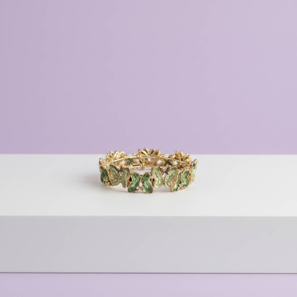 Floral Majesty Gold Bangle