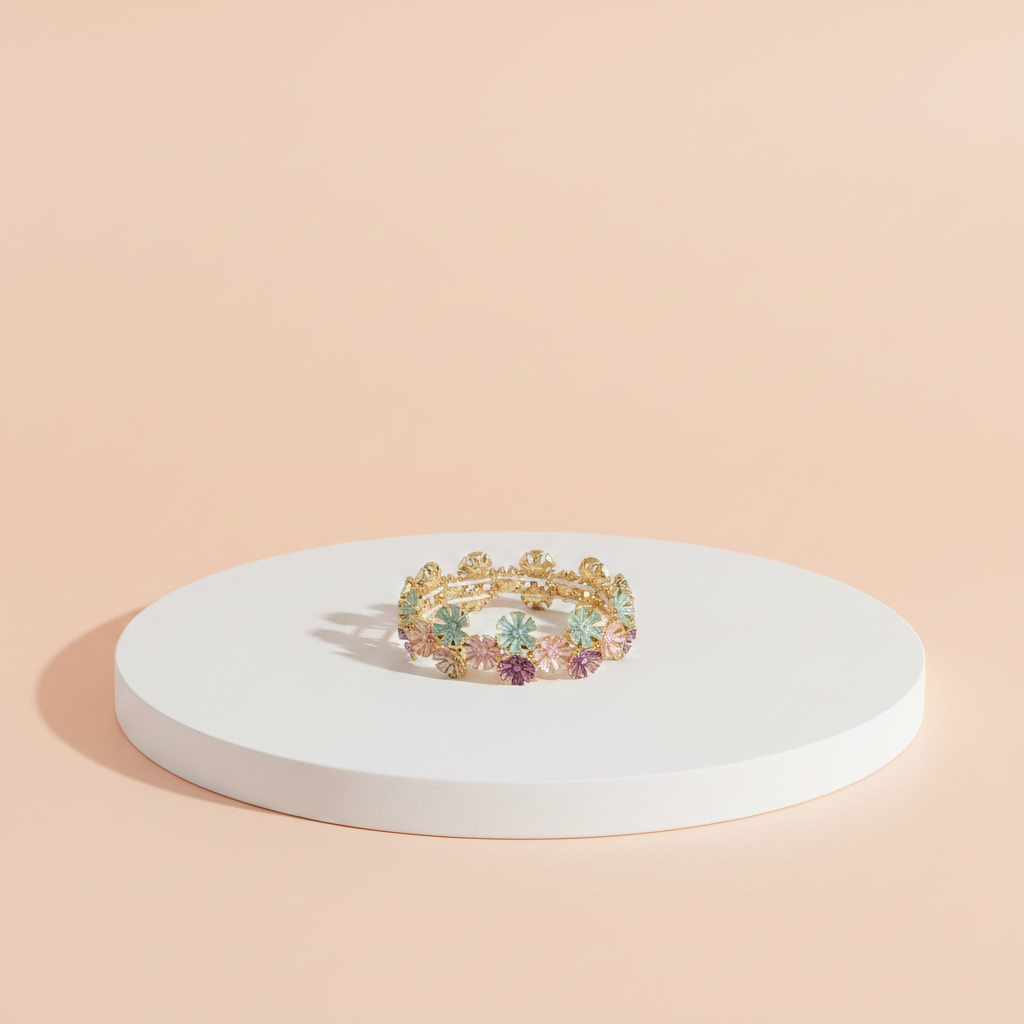 Floral Majesty Gold Bangle