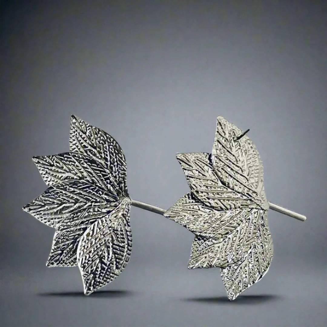 Elegant german silver flower studs, Fashion jewelry available online