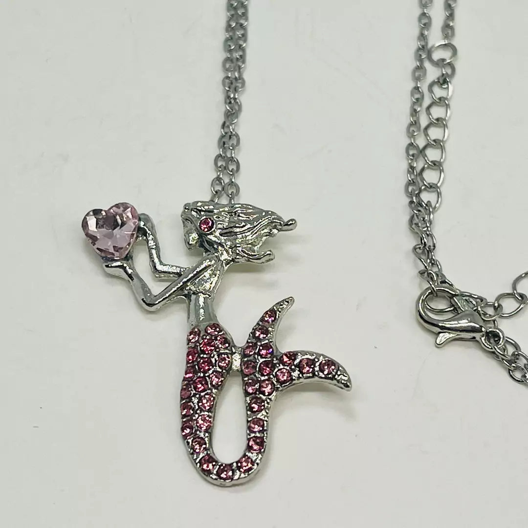 Silver plated Chain with Mermaid pendent