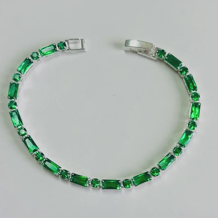 Green Cubic Zirconia Tennis Bracelet video