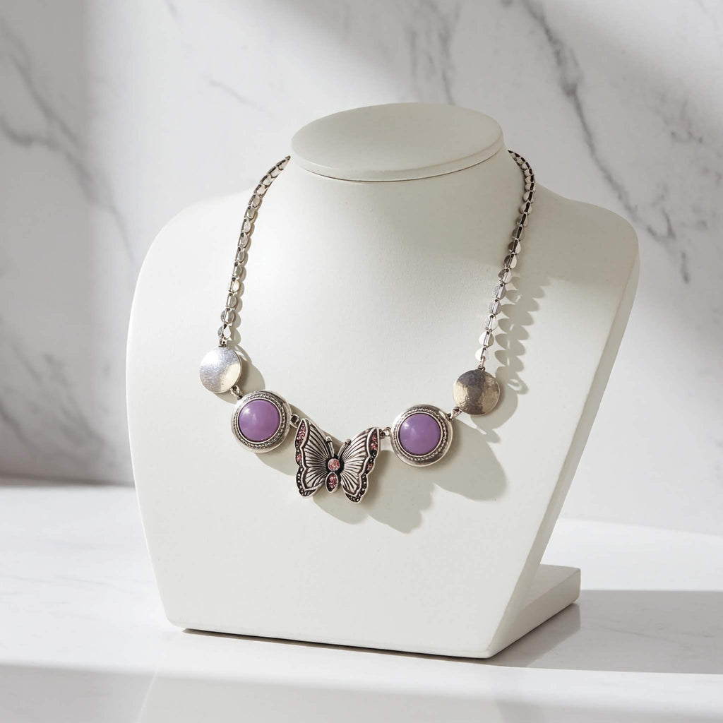 $10 butterlfy silver plated necklace video