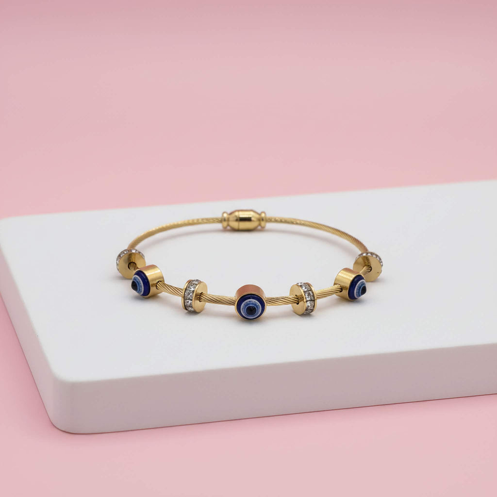 Crystal Guard Evil Eye Bangle